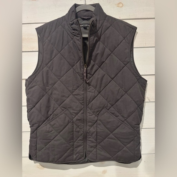 J. Crew Jackets & Blazers - J. Crew Mercantile Charcoal Quilted Vest in size women’s Large .Great condition!